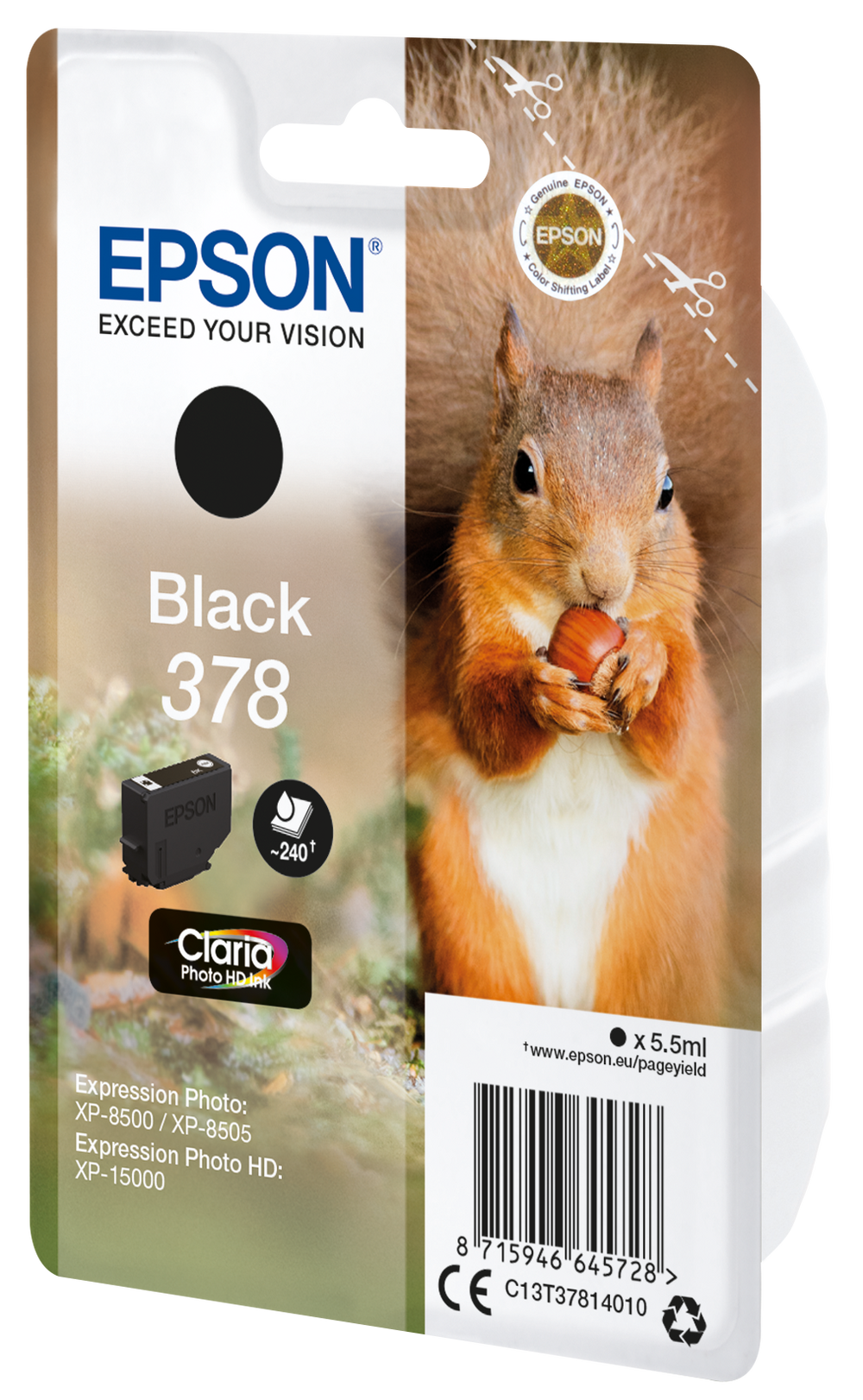 Epson Squirrel-Series Ink Cartridge | 378 Black | C13T37814010
