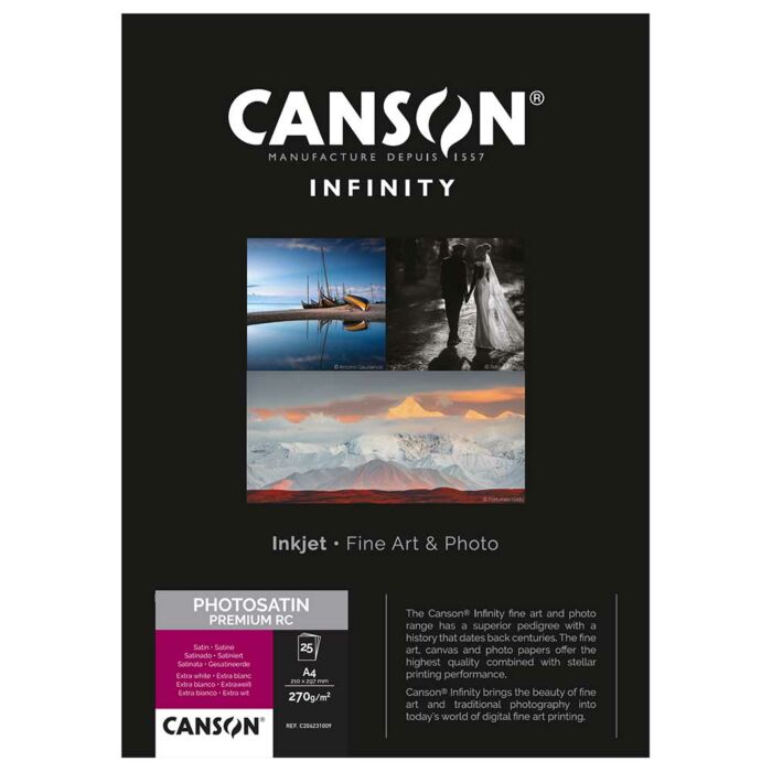 Canson PhotoSatin Premium RC 270 Photo Paper | A4 - 25 Sheets