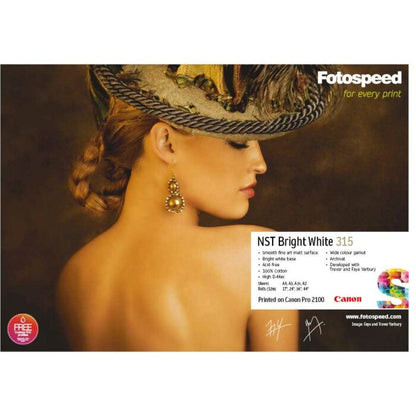 Fotospeed NST Bright White 315 Photo Paper | A2 - 25 Sheets