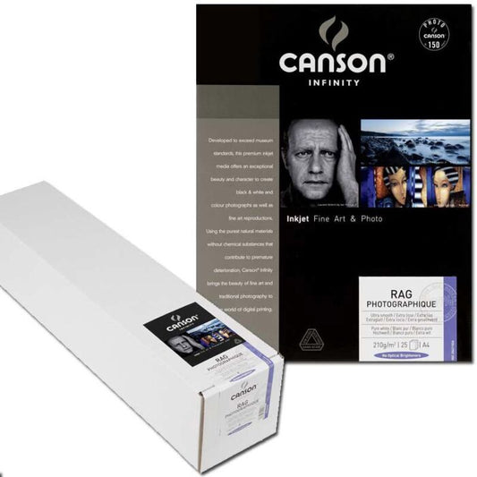 Canson Rag Photographique 310 Photo Paper 100% Cotton | A2 - 25 Sheets