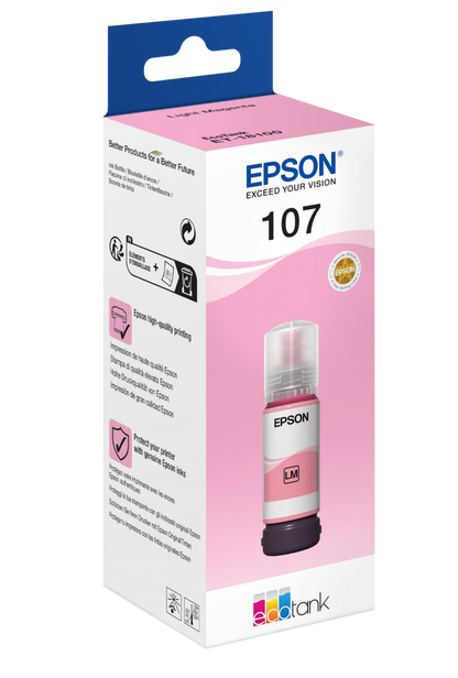 Epson 107-Series Ink | EcoTank ET-18100 | 70ml | Light Magenta | C13T09B640