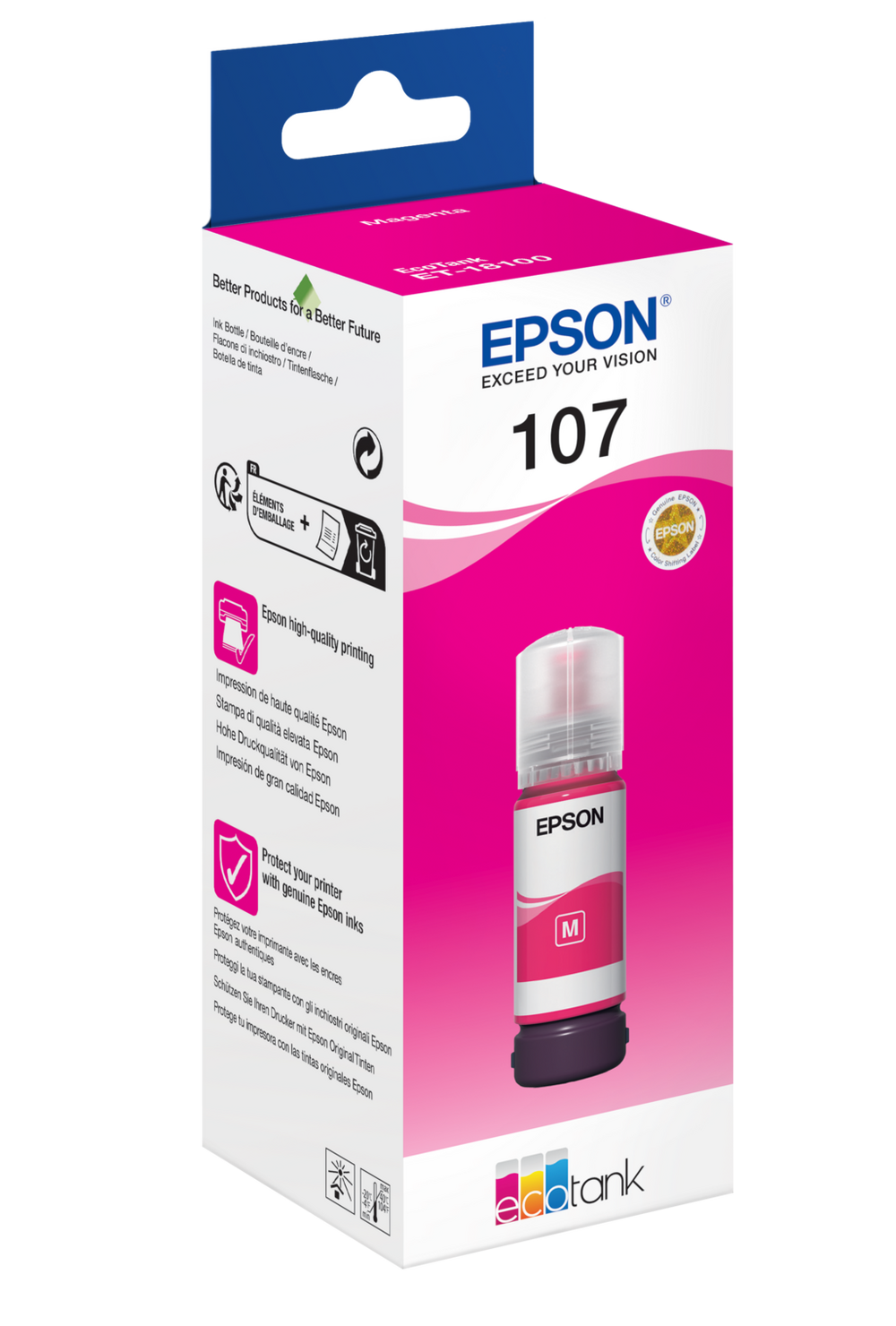 Epson 107-Series Ink | EcoTank ET-18100 | 70ml | Magenta | C13T09B340