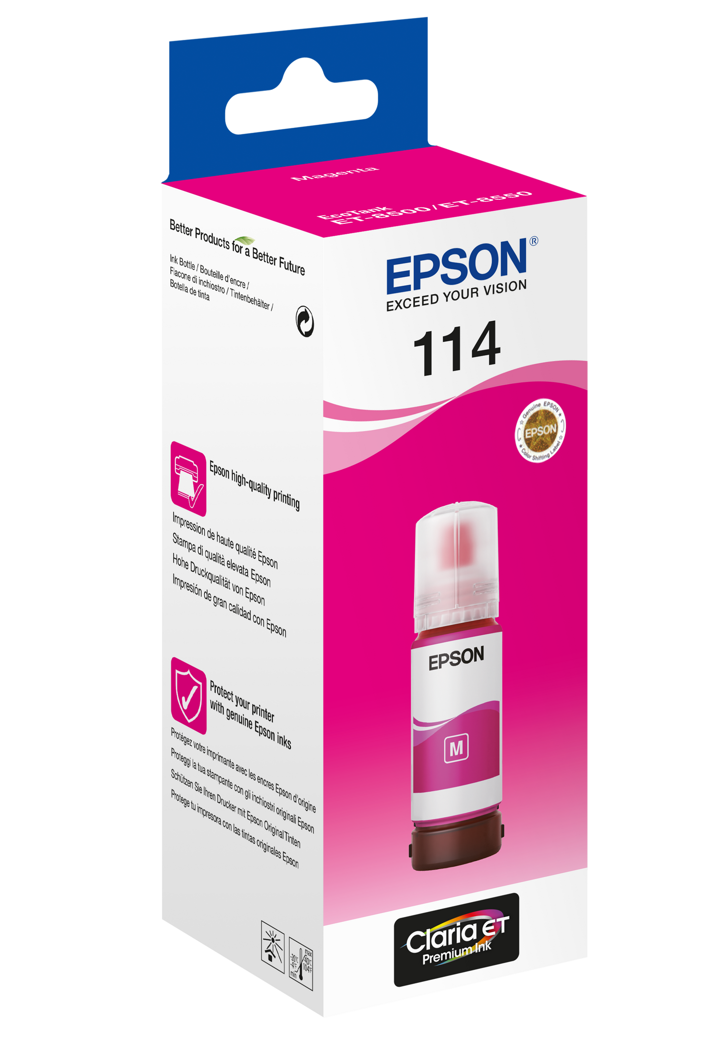 Epson 114 EcoTank Ink | Magenta | C13T07B340