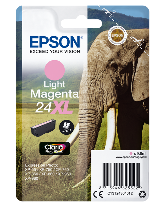 Epson Elephant-Series Ink Cartridge | 24XL Light Magenta | C13T24364012