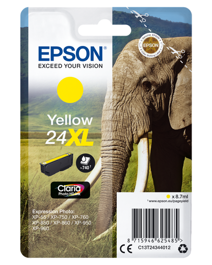Epson Elephant-Series Ink Cartridge | 24XL Yellow | C13T24344012