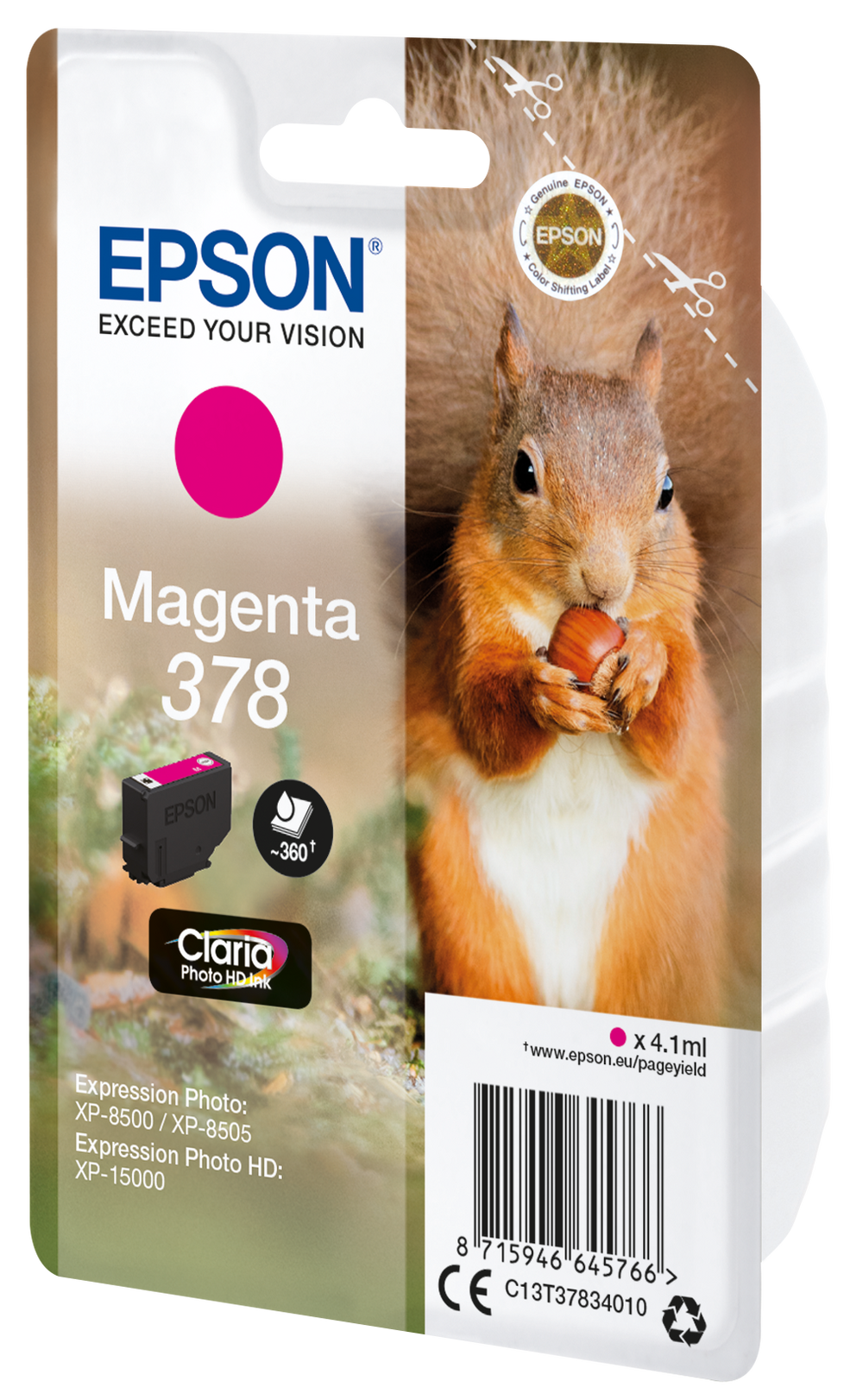 Epson Squirrel-Series Ink Cartridge | 378 Magenta | C13T37834010