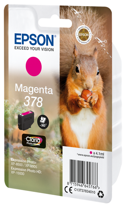 Epson Squirrel-Series Ink Cartridge | 378 Magenta | C13T37834010