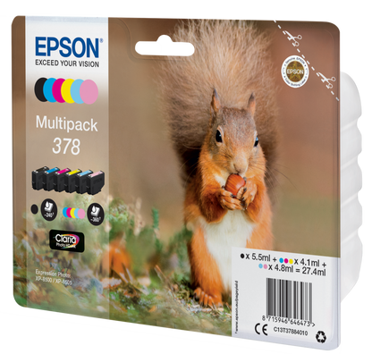 Epson Squirrel-Series Ink Cartridge | 378 Multipack | C13T37884010