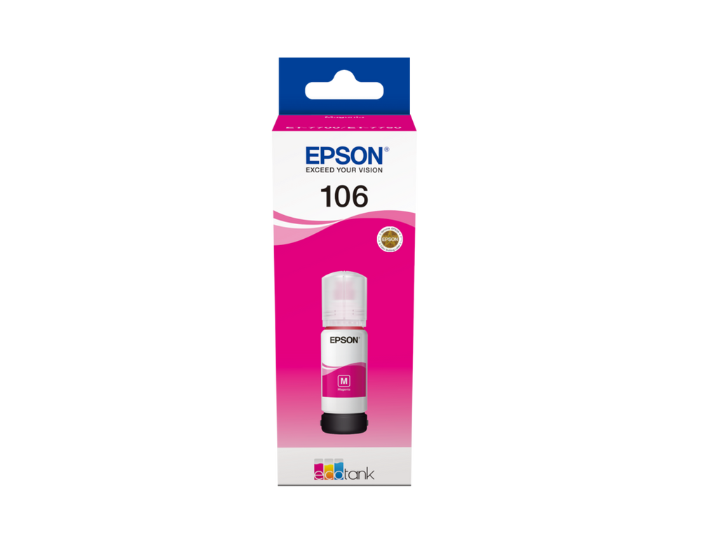 Epson 105/106 Series Ink | EcoTank ET-7700 ET-7750 | 106 Magenta | C13T00R340