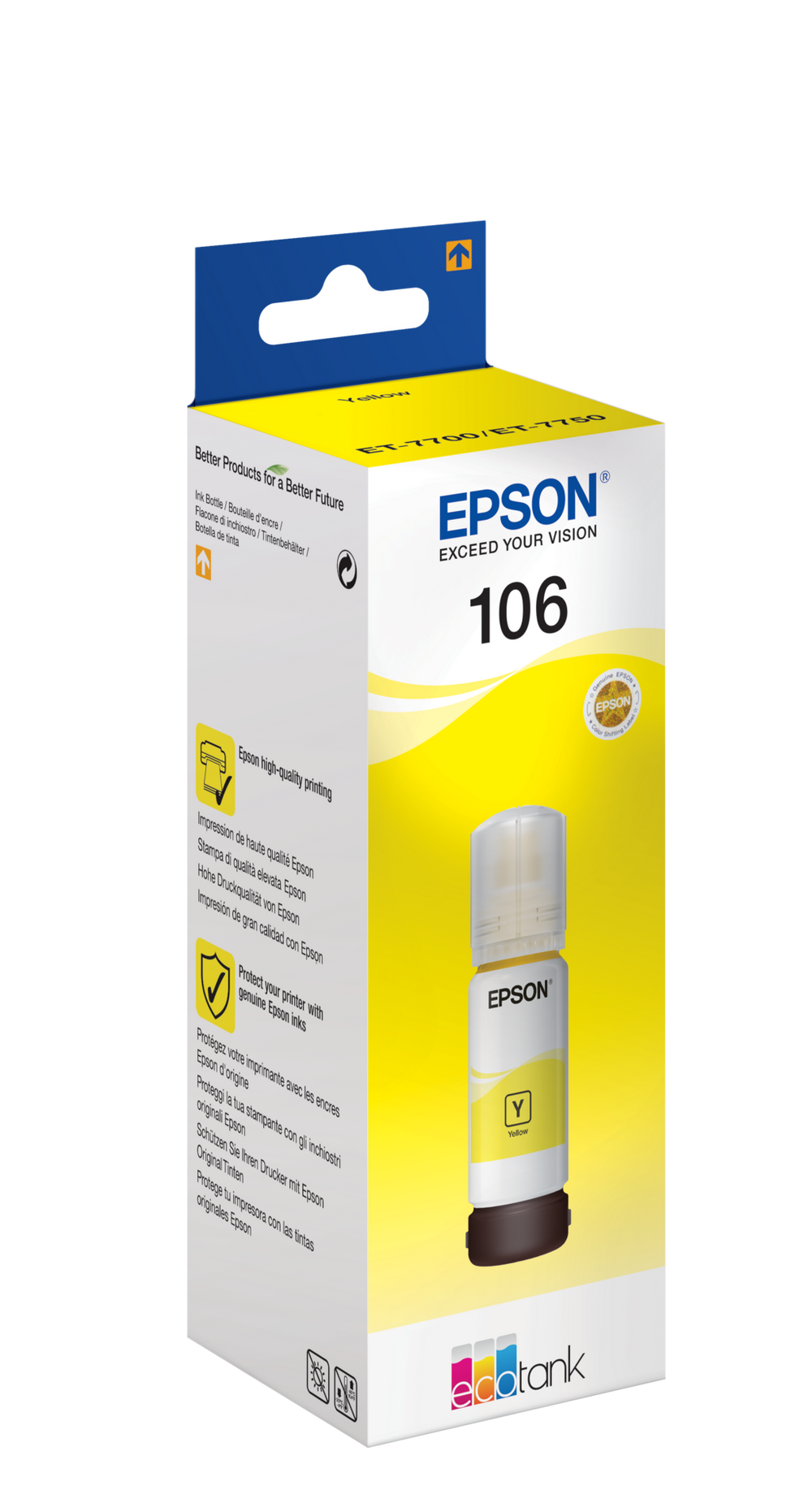 Epson 105/106 Series Ink | EcoTank ET-7700 ET-7750 | 106 Yellow | C13T00R440