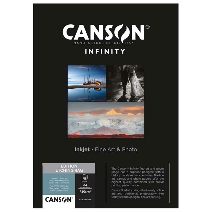 Canson Edition Etching Rag 310 Photo Paper 100% Cotton | A4 - 10 Sheets