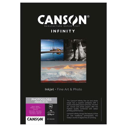 Canson PhotoGloss Premium RC 270 Photo Paper | A4 - 25 Sheets