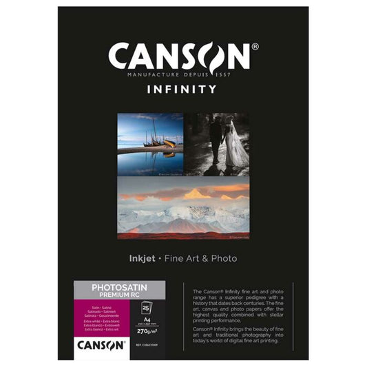 Canson PhotoSatin Premium RC 270 Photo Paper | A2 - 25 Sheets