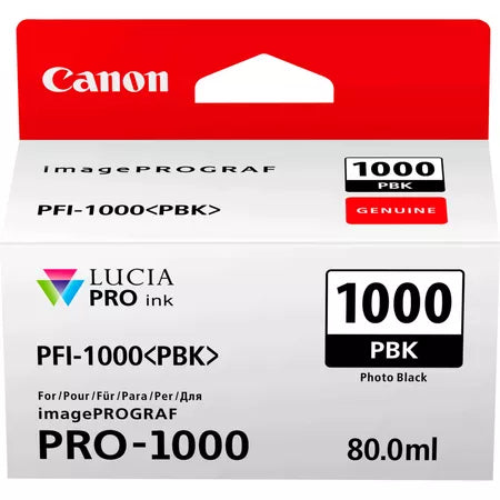 Canon PFI-1000PBK Ink Cartridge | Pro 1000 | Photo Black