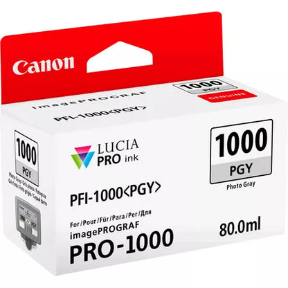 Canon PFI-1000PGY Ink Cartridge | Pro 1000 | Photo Grey