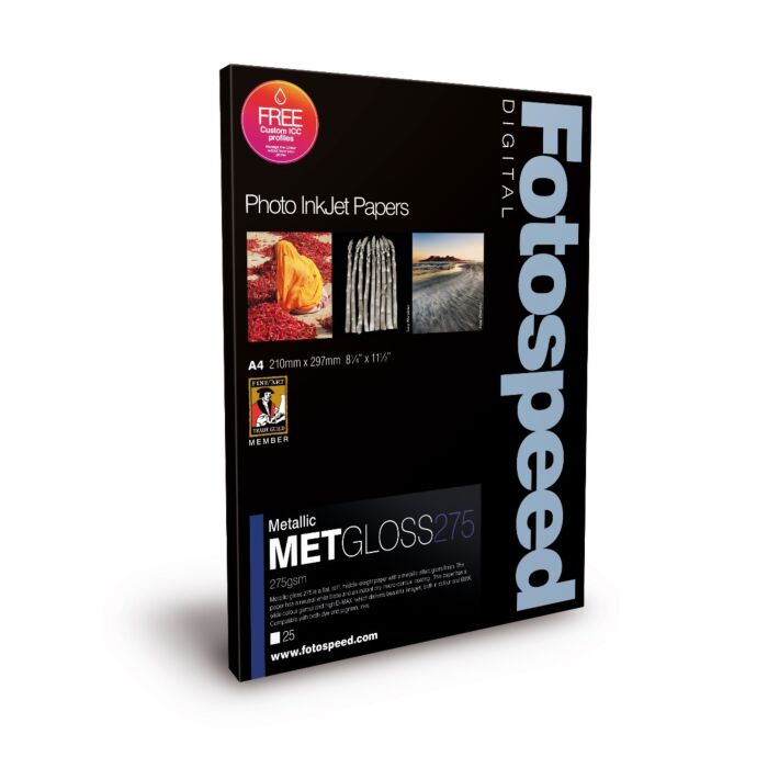 Fotospeed Metallic Gloss 275 Photo Paper | A3 Plus - 25 Sheets