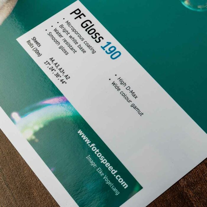 Fotospeed PF Gloss 190 Photo Paper | A2 - 50 Sheets