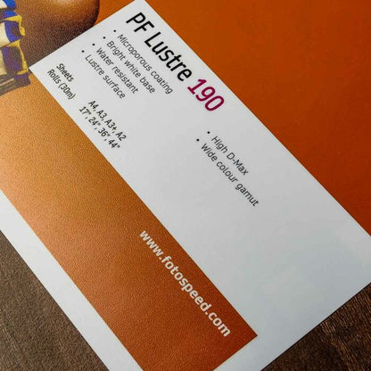 Fotospeed PF Lustre 190 Photo Paper | A4 - 50 Sheets