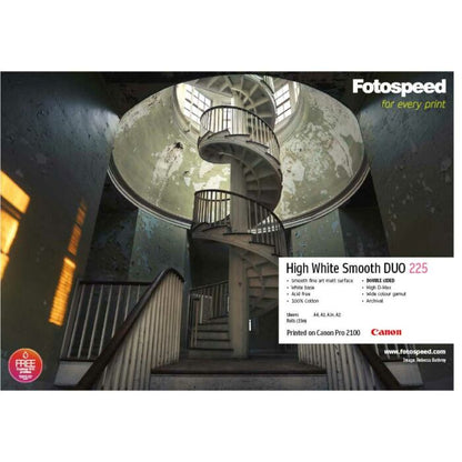 Fotospeed High White Smooth Lite DUO 225 Double Sided Photo Paper | A4 - 25 Sheets