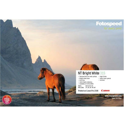 Fotospeed Natural Textured Bright White 315 Photo Paper | A2 - 25 Sheets