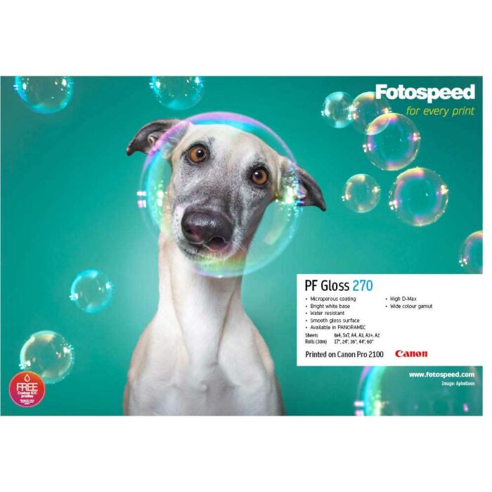 Fotospeed PF Gloss 270 Photo Paper | A3 - 100 Sheets