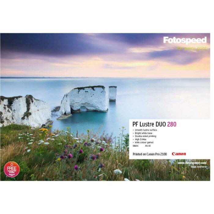 Fotospeed PF Lustre DUO, Double-Sided Photo Paper, 280gsm, A3 - 25 Sheets