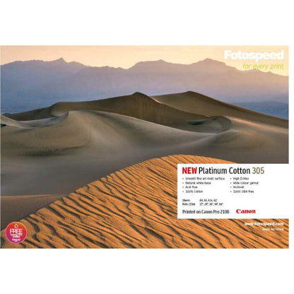 Fotospeed Platinum Cotton 305 Photo Paper | A3 - 25 Sheets