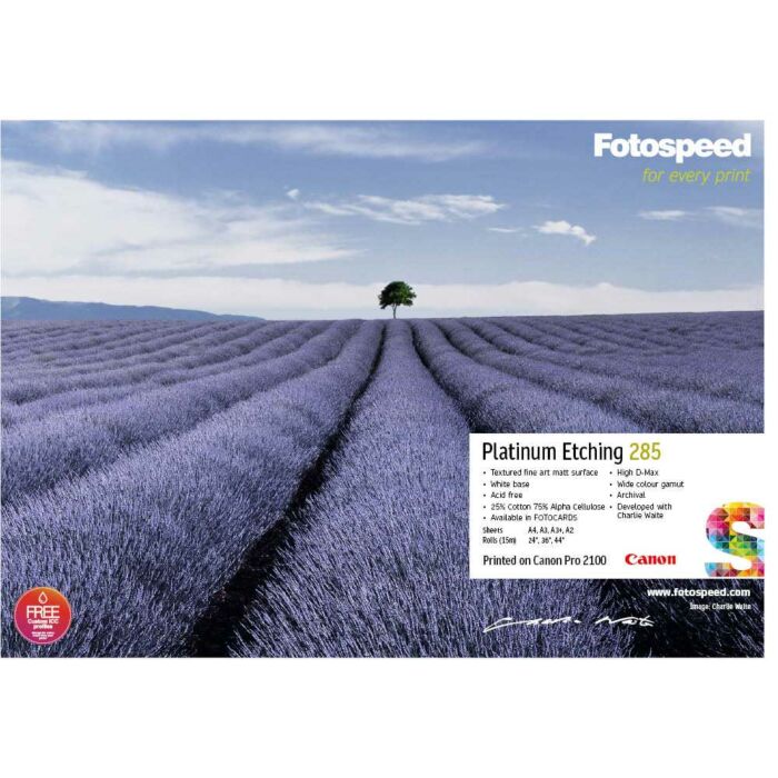 Fotospeed Platinum Etching 285 Photo Paper | A4 - 25 Sheets – HC Photo ...